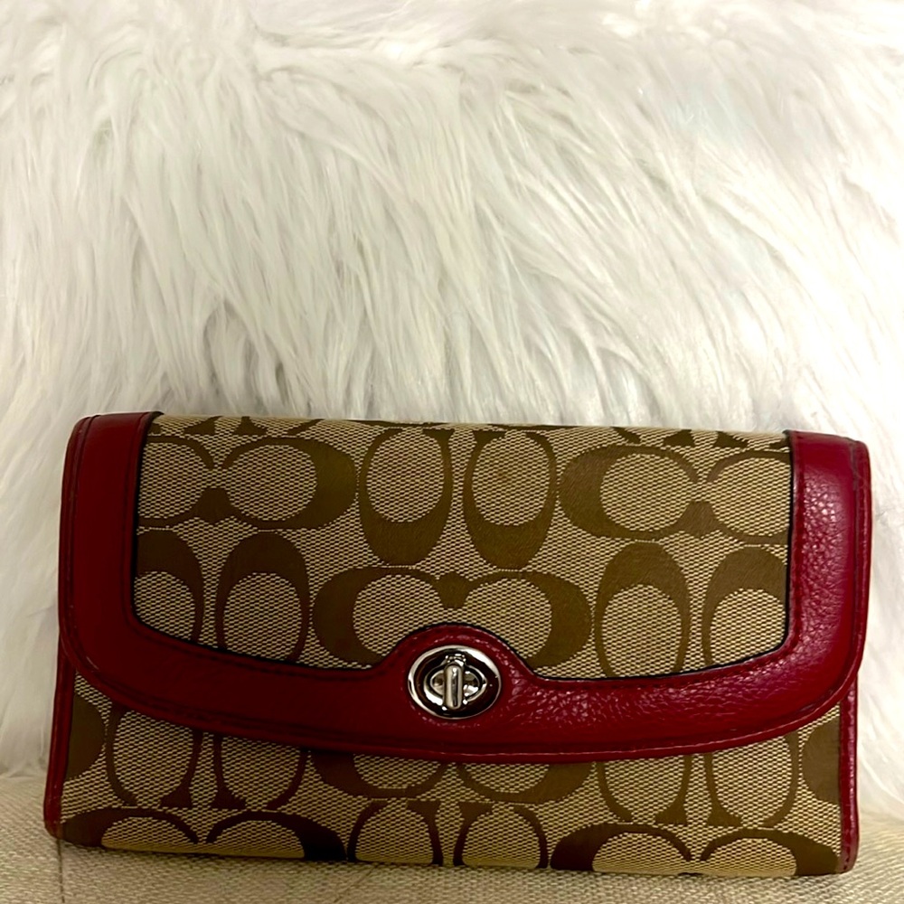 Monogram Coach Long Wallet with twist lock